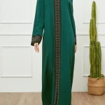 Abaya with neckline 7