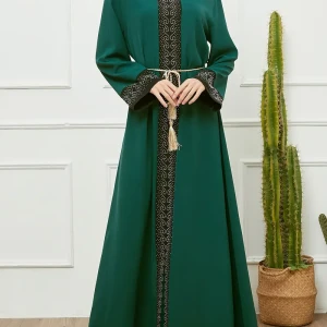 Abaya with neckline 7